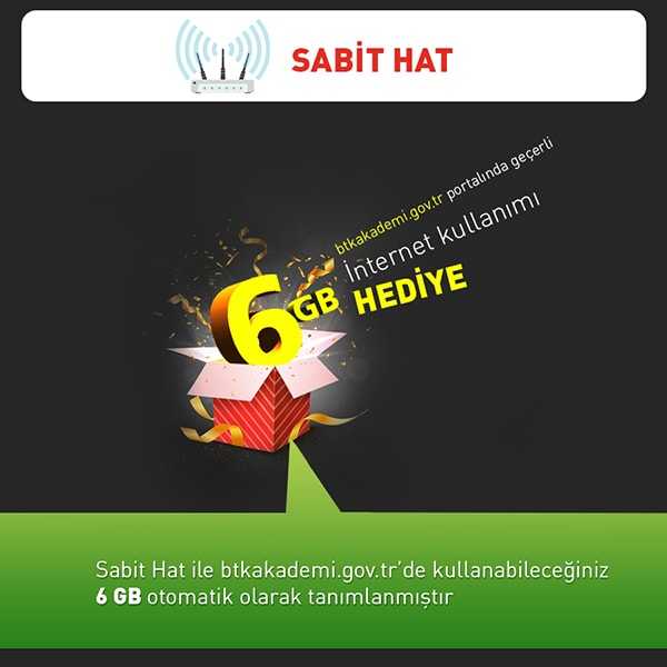 Sabit Hat BTK Akademi 6 GB 