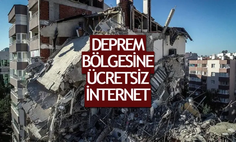 Deprem hediye i̇nternet ve konuşma