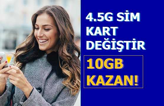 Ücretsiz Turkcell Sim Kart Yenileme 10 GB Bedava İnternet