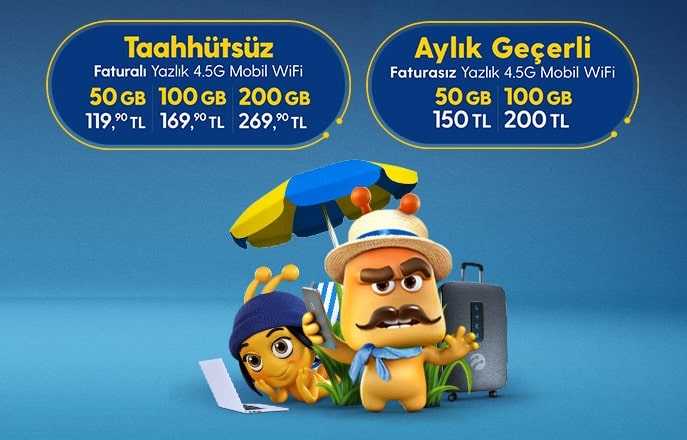 Turkcell Yazlık Paketi 50 GB İnternet 119 TL