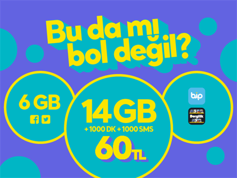 Turkcell GNÇ 3lü 20GB Paketi