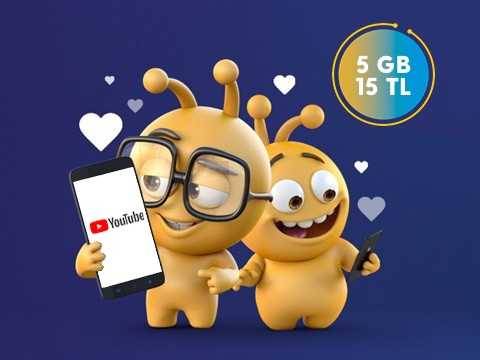 Youtube 5GB Paketi 15 TL