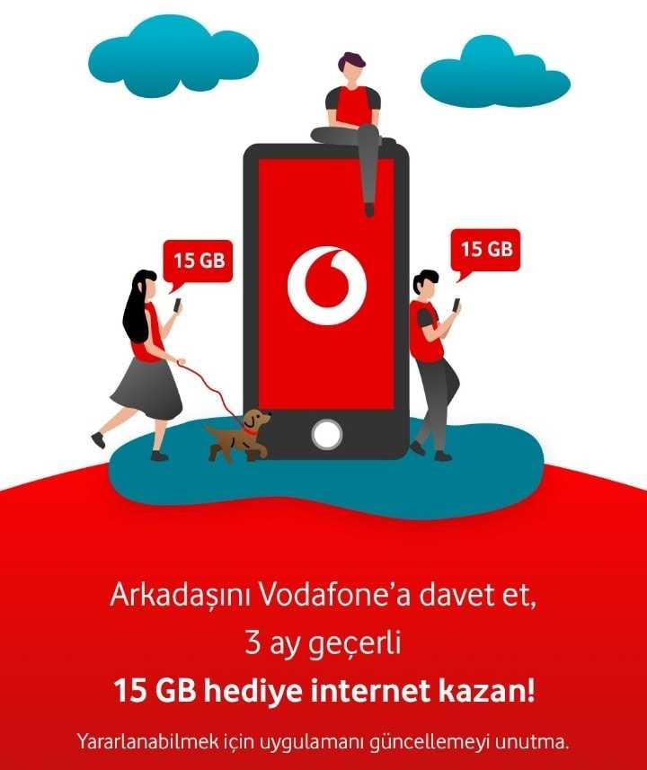 Vodafone Davet Gönder 15 GB Hediye Kazan