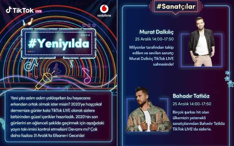 TikTok Yılbaşı Özel Sanatçıları