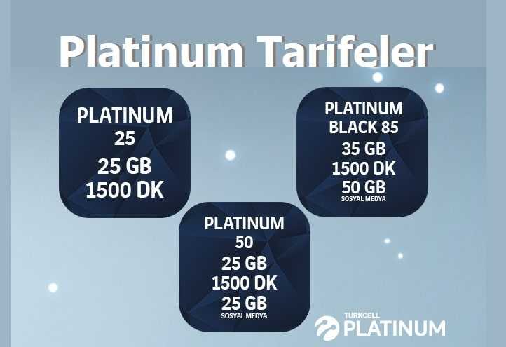 Platinum Faturalı Tarifeleri 2021