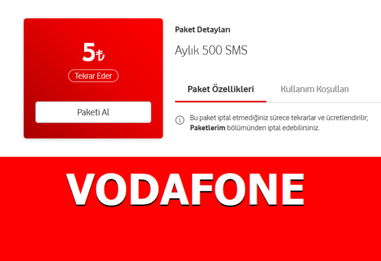 vodafon sms