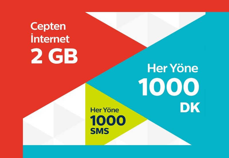 Türk Telekom 1000 dk 1000 sms + 2 GB 18 TL