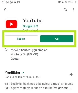 Youtube nasıl güncellenir?