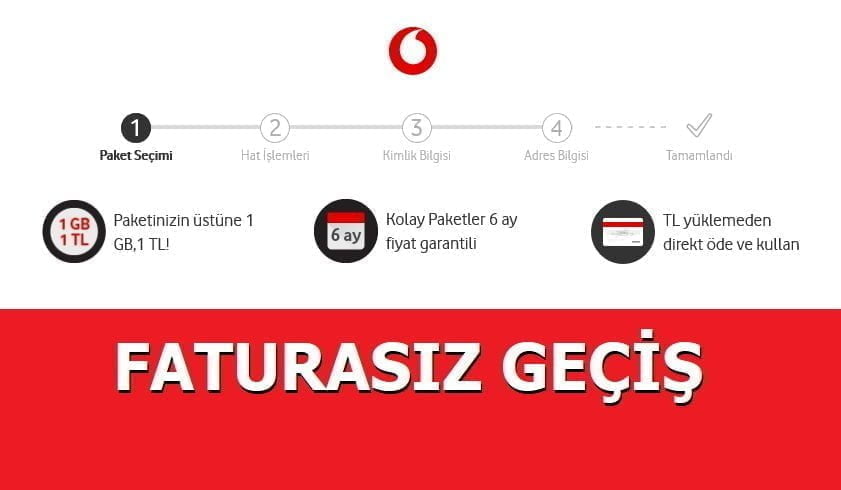 Vodafone Geçiş Kampanyaları Faturasız