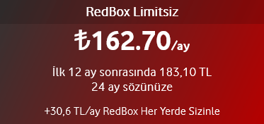 RedBox Sınırsız Tarifesi 162 TL
