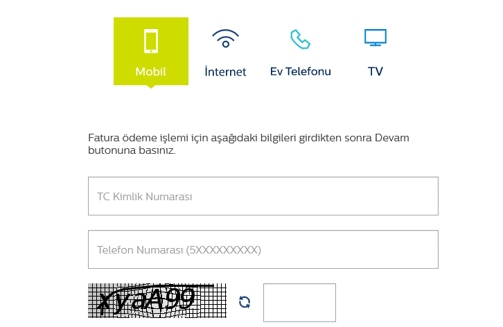 Türk Telekom borç sorgulama ekranı
