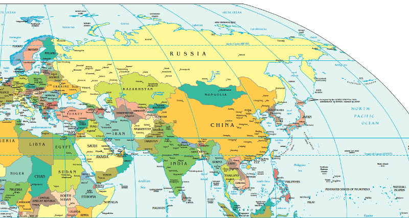 Dünya Haritası Kıtalar ve Ülkeler