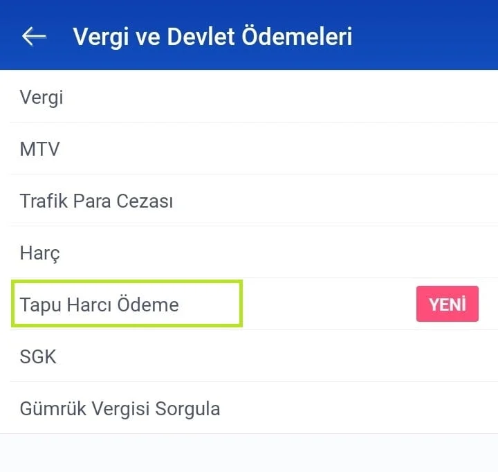 Kredi Kartı ile Tapu Harcı ödeme