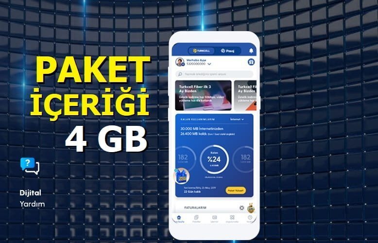 Turkcell Yeni 4 GB Paket İçeriği