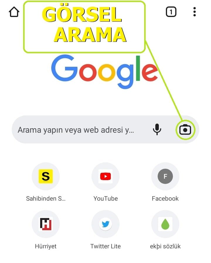 Google görsel Arama mobil