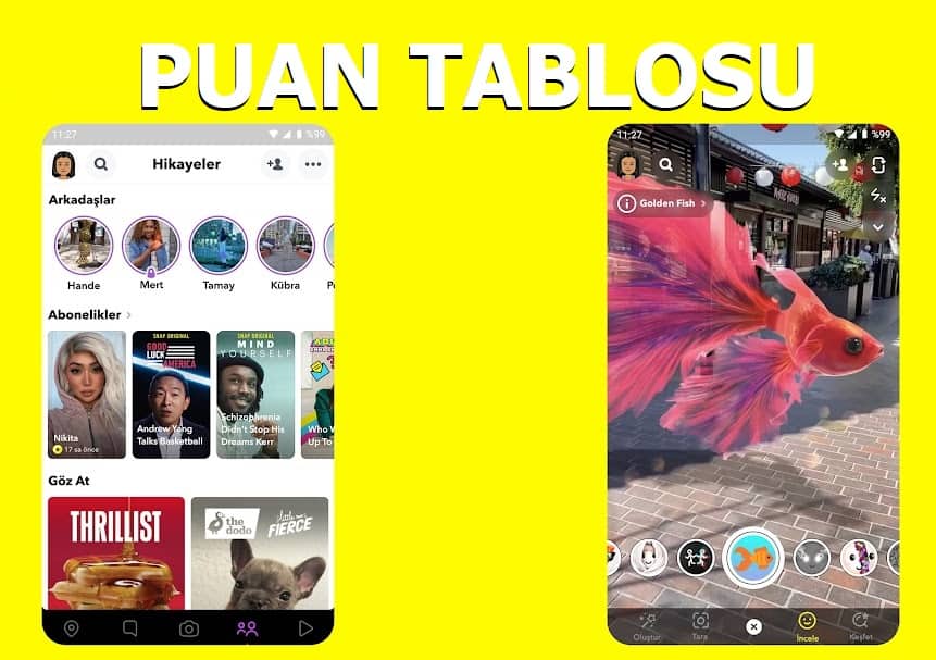 Snapchat Puan Tablosu Nerden Bakılır