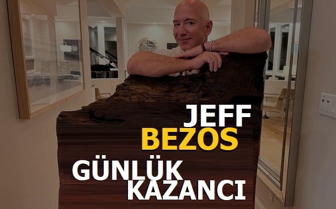 Jeff Bezos Günlük Kazancı
