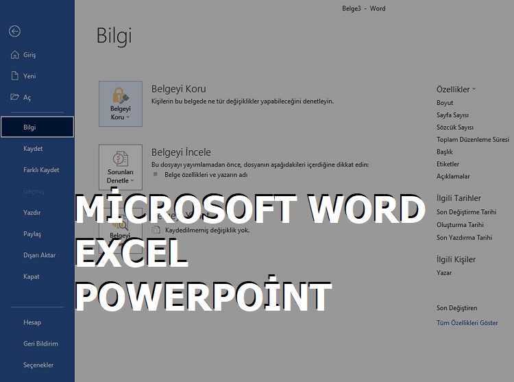 Microsoft Word ve Excel Belgelere Şifre Koyma