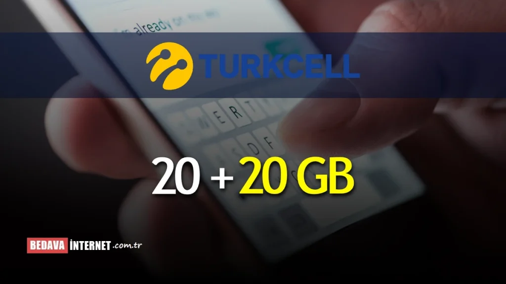 20 GB İnternet Turkcell 9,90 TL