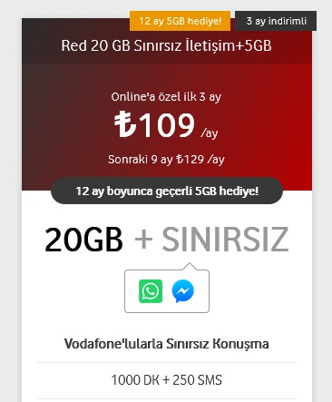 Vodafone Sınırsız İnternet Mobil