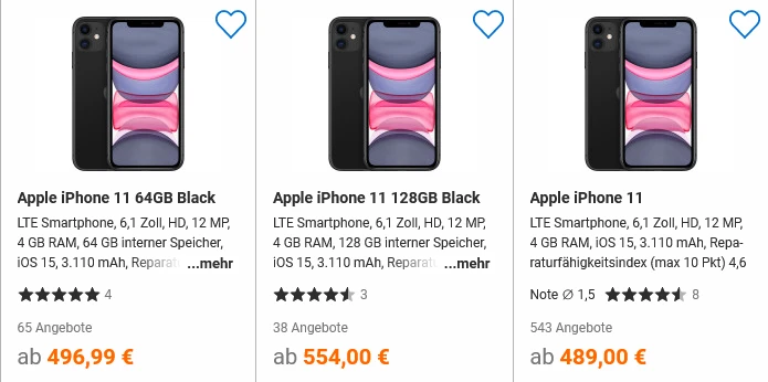 iPhone 11 Almanya Fiyatı