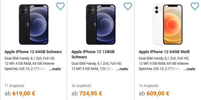 iPhone 12 Almanya Fiyatı