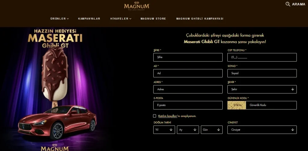 Magnum. Com. Tr şifre gönder