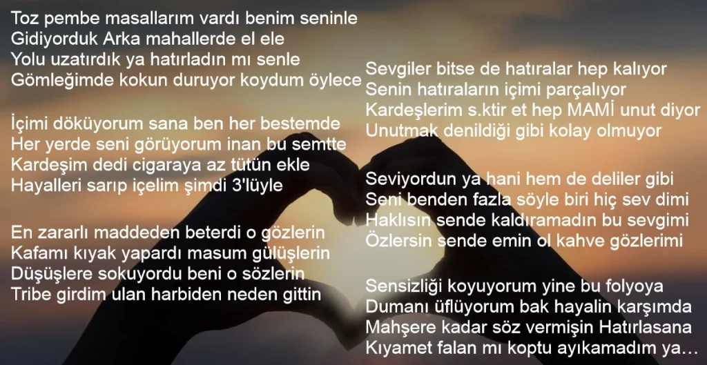Toz Pembe Masallar m Vard Benim Seninle S zleri G rsel Toz Pembe Masallar m Vard Benim Seninle S zleri G rsel