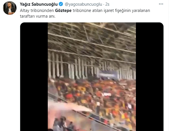 Altay Göztepe atılan işaret fişek