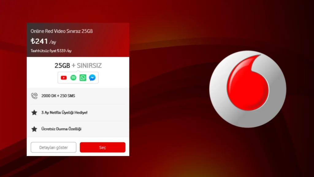 Vodafone faturalı tarifeler 2023 - red tarifeler sınırsız