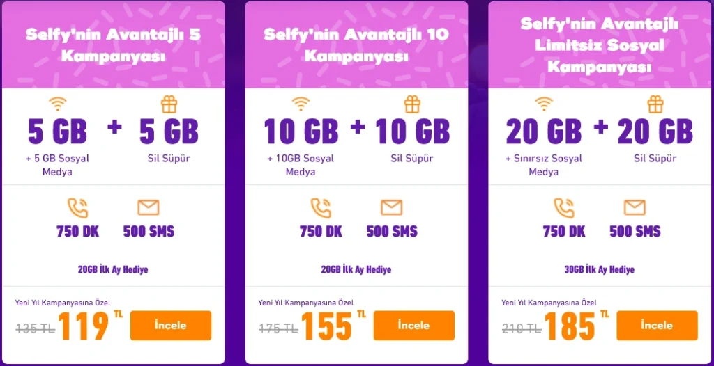 Türk telekom selfy faturalı 10gb efsane paketi 29 tl (güncel)