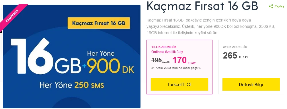 Turkcell numara taşıma paketleri 2023 (sınırsız gb)