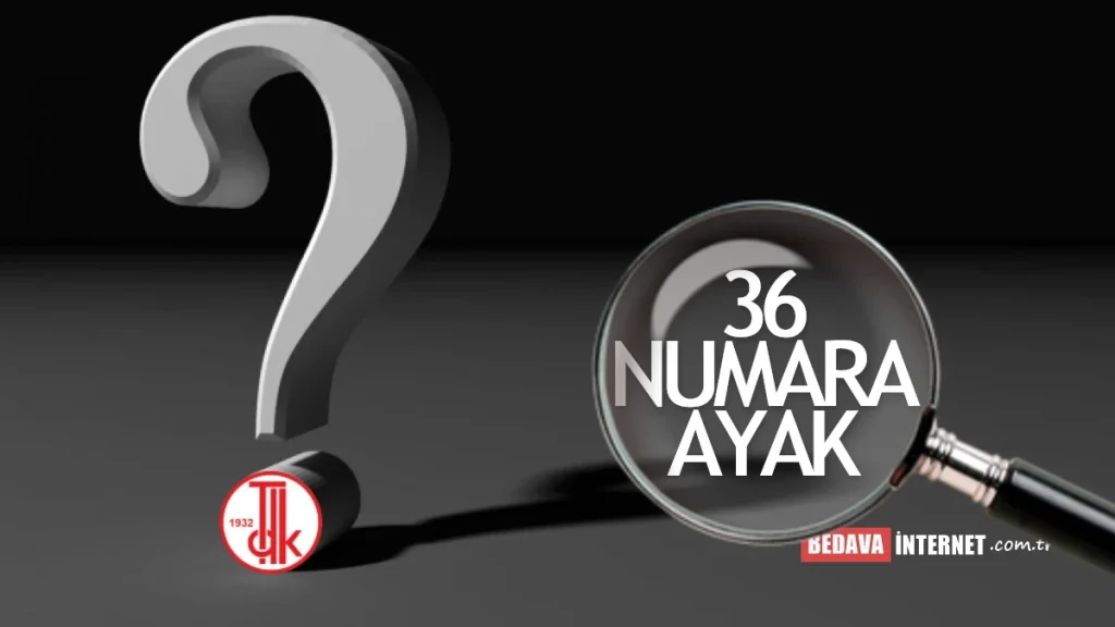 36 Numara Ayak Ne Demek