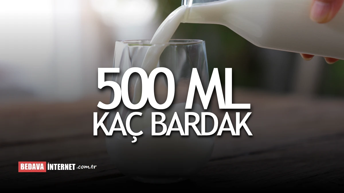 500 ml süt kaç bardak