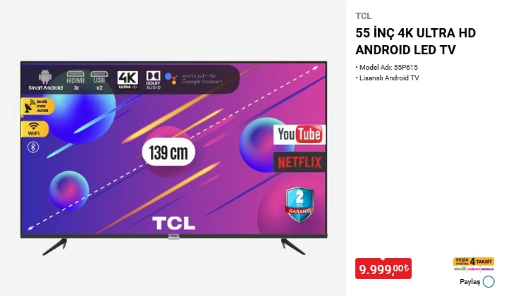 82 ekran tv fiyatları