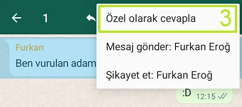 Özelden Mesaj Nasıl Atılır WhatsApp