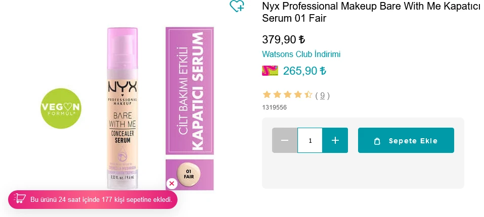 Tarte kapatıcı fiyat