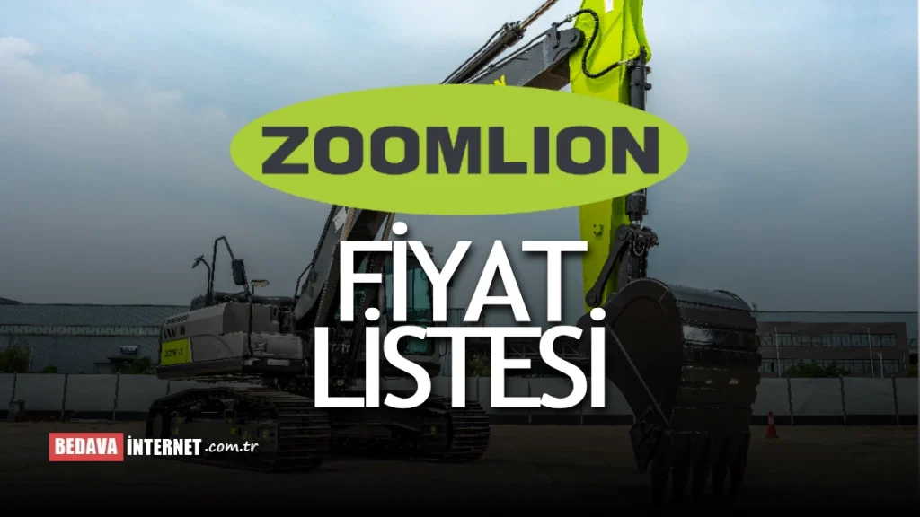 Zoomlion Ekskavatör Fiyat Listesi