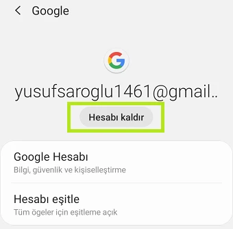 Telefondan Google Hesabı Kaldırma