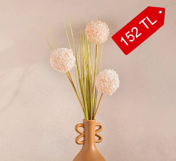Uzun vazolu yapay köşe çiçekleri fiyatları
