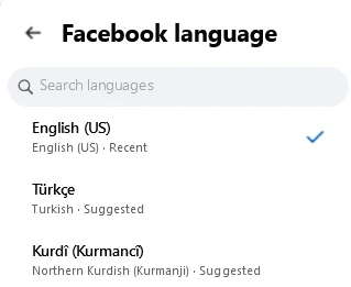 Facebook İngilizce Oldu Nasıl Türkçe Yapabilirim
