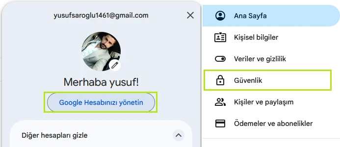 Google Hesabımın Şifresini Nasıl Bulabilirim