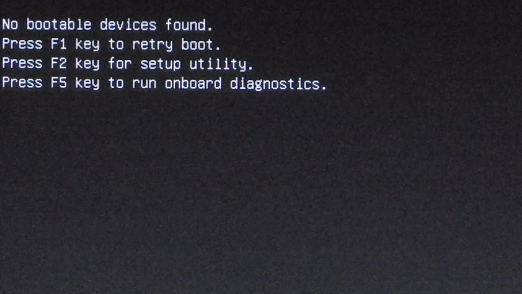 No Bootable Device Hatası