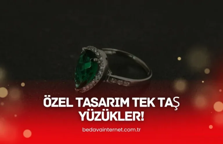 Özel Tasarım Tek Taş Yüzükler - Bedava İnternet